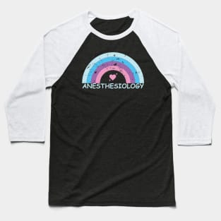 Anesthesiology Rainbow Baseball T-Shirt